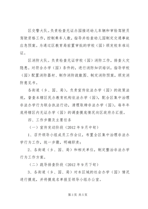 集中整治非法办学行为方案.docx