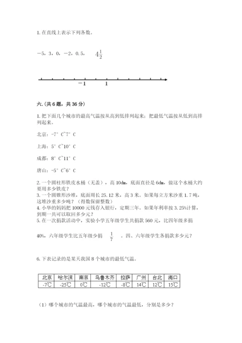 河北省【小升初】2023年小升初数学试卷含答案.docx