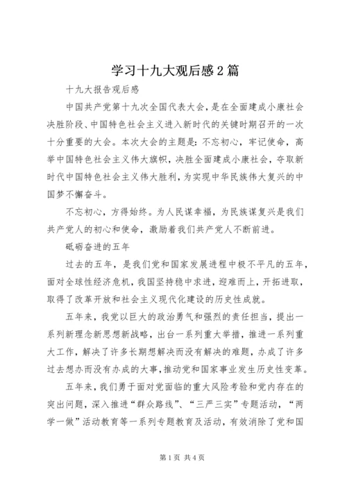 学习十九大观后感2篇.docx