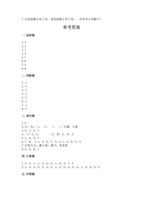 人教版一年级上册数学期中测试卷（综合题）.docx