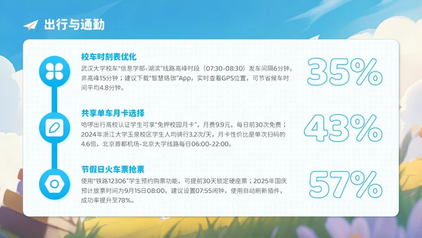 蓝色卡通风开学季新学年规划让规划先行PPT模板