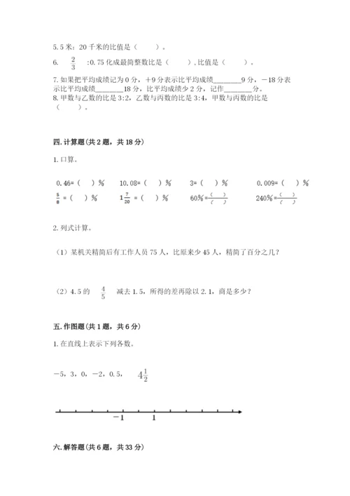 冀教版六年级下册数学期末测试卷及完整答案一套.docx