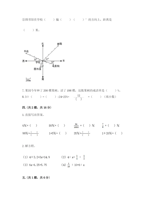 人教版数学六年级下册试题期末模拟检测卷精品（达标题）.docx