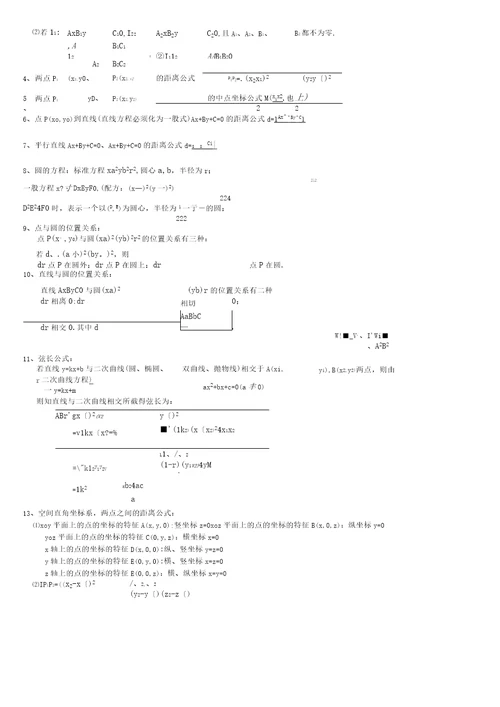 高中数学学业水平考试知识点汇总