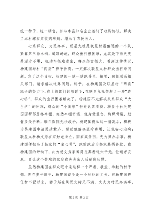 村优秀党员事迹材料.docx