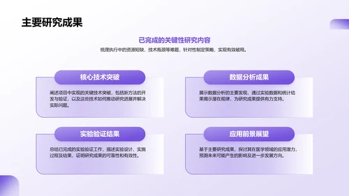 紫色商务风医学项目汇报PPT模板