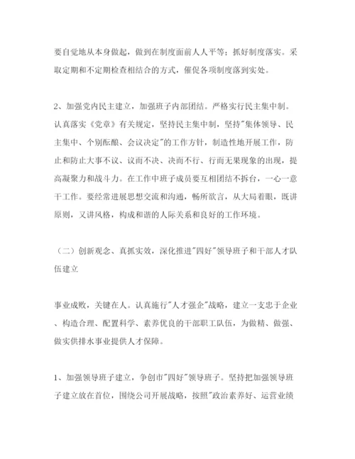 精编排水公司党建工作参考计划范文.docx