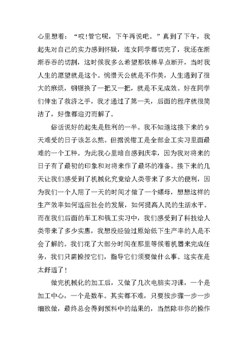 2021大学生暑期实习总结样本