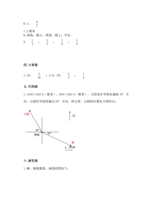 小学数学六年级上册期末测试卷带答案（最新）.docx