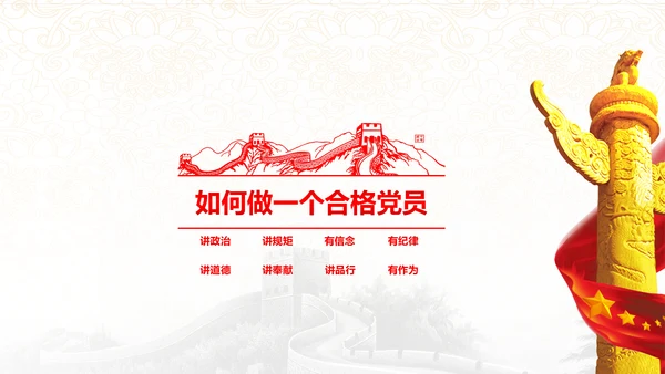 践行四讲四有，争做合格党员