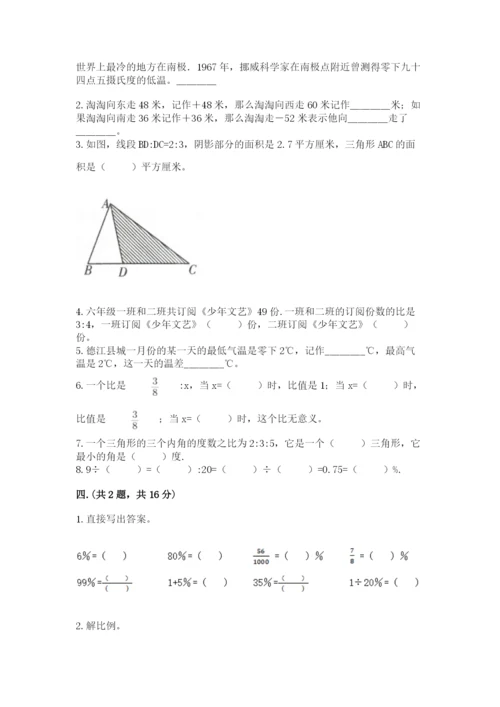 北京版数学小升初模拟试卷及参考答案（能力提升）.docx