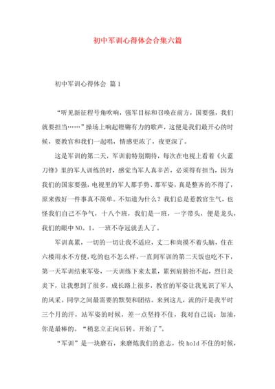 初中军训心得体会合集六篇.docx