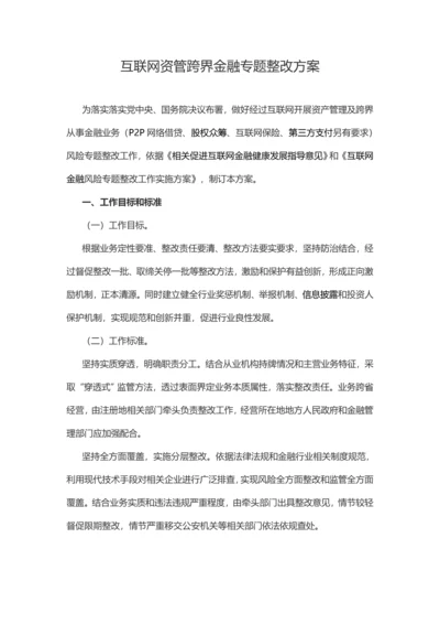 互联网资管跨界金融专项整治专项方案.docx