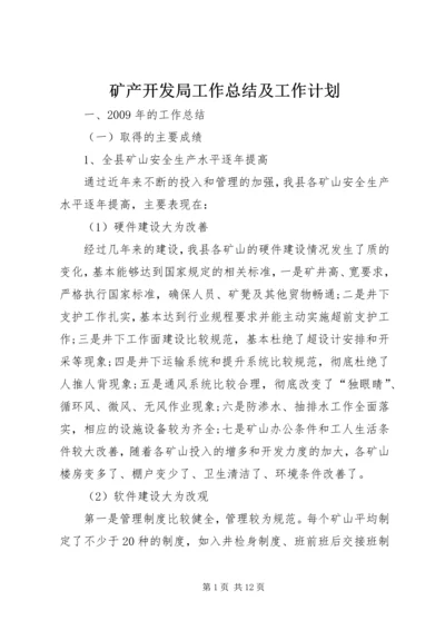 矿产开发局工作总结及工作计划.docx