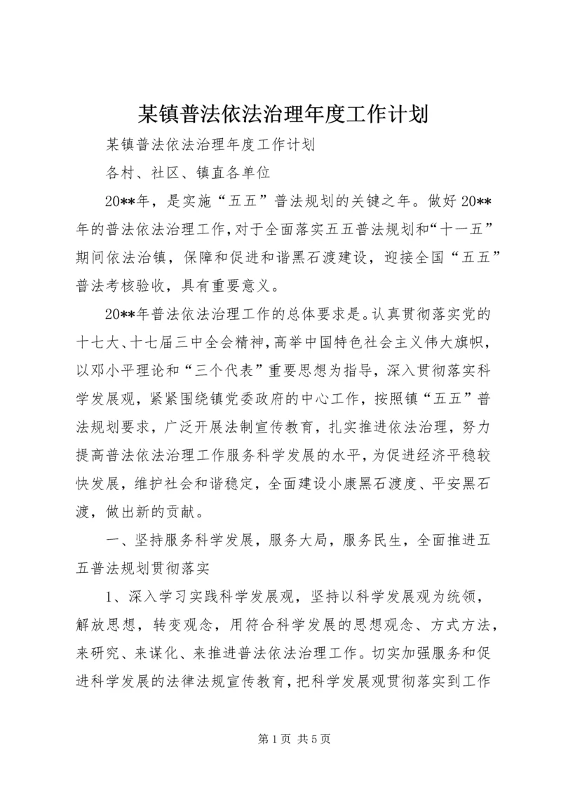 某镇普法依法治理年度工作计划.docx