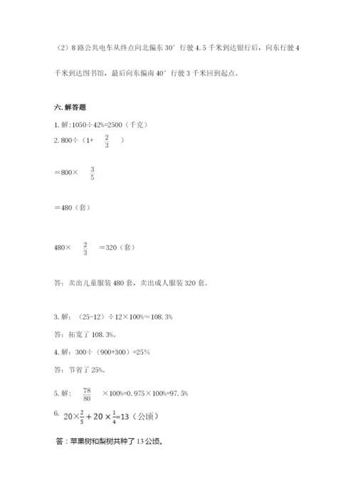 人教版小学六年级上册数学期末测试卷精品（能力提升）.docx