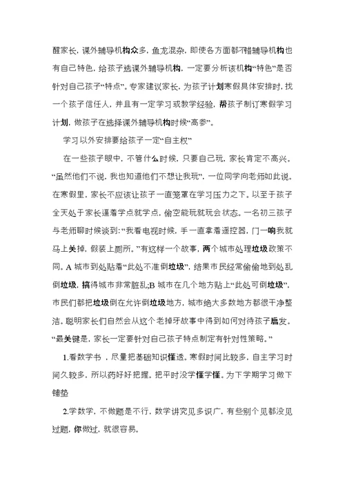 寒假的学习计划 (2)