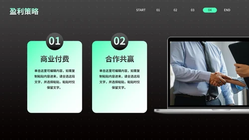 黑绿高级科技风5G赋能企业产品介绍PPT模板