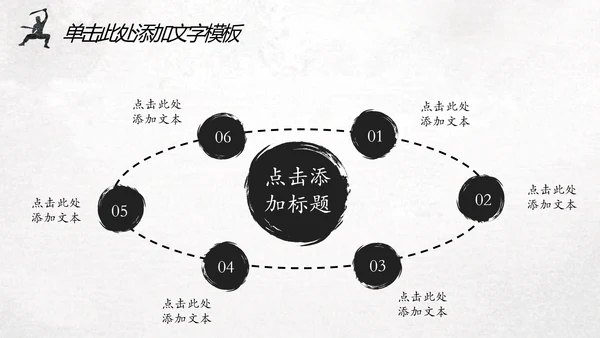 中国风水墨武侠笑傲江湖水墨动态PPT模板