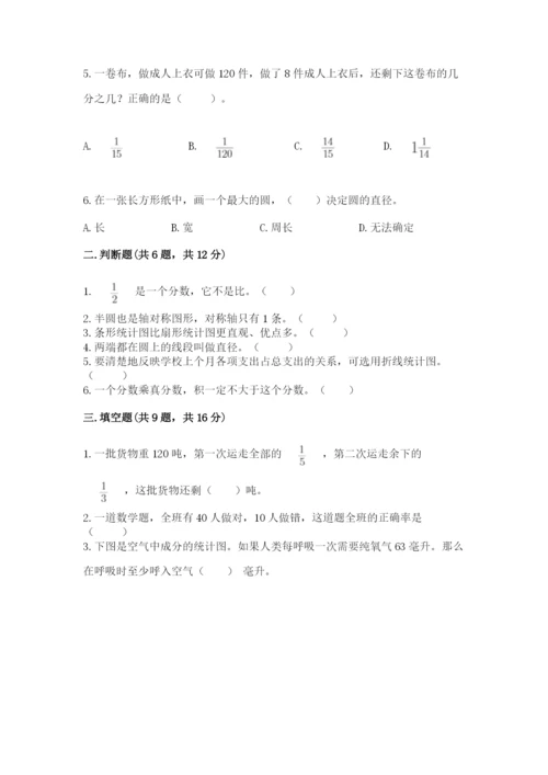 小学六年级上册数学期末测试卷精品（满分必刷）.docx