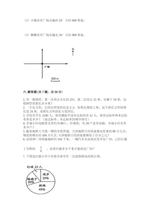 小学六年级上册数学期末测试卷（达标题）word版.docx