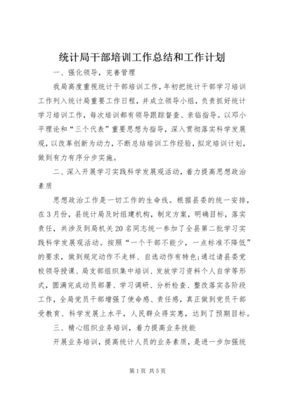 统计局干部培训工作总结和工作计划.docx