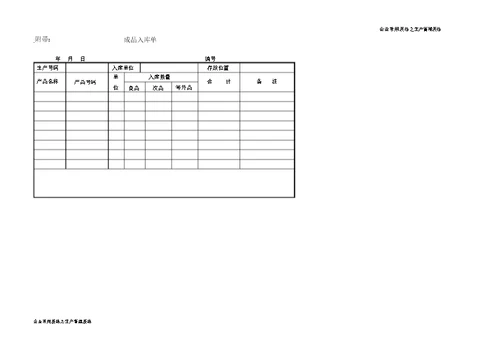 生产进度控制表(一)