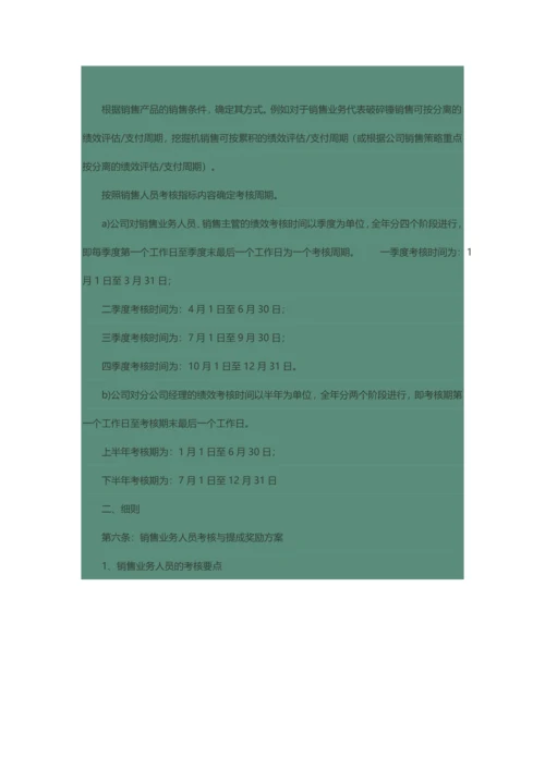 公司销售人员绩效考核与提成奖励制度.docx