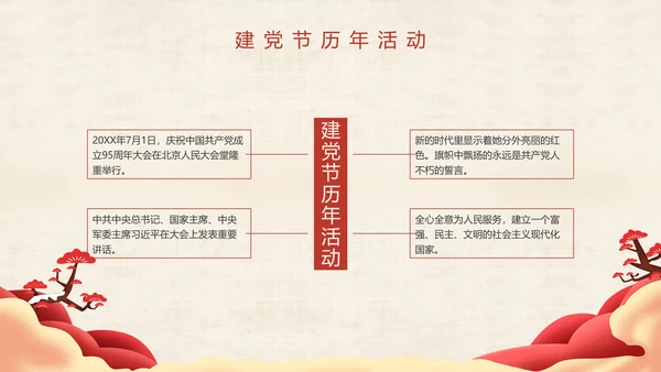 大气中国风七一建党节PPT党课课件