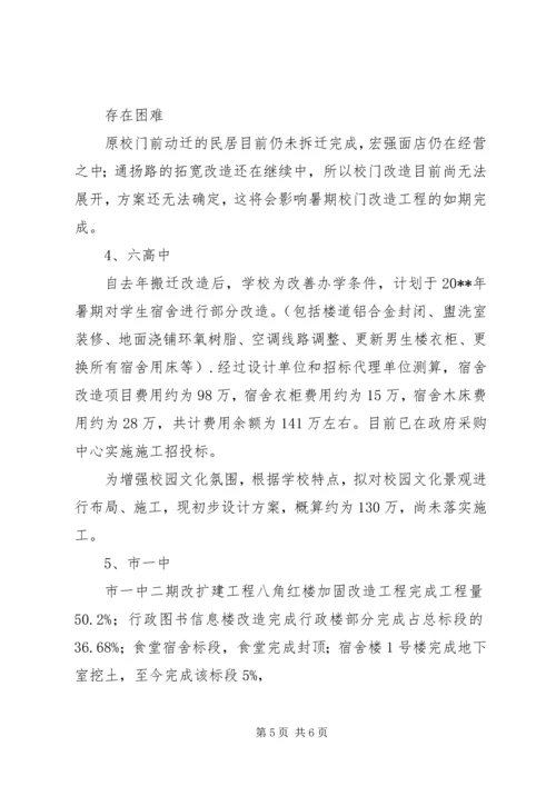 学校管理中心重点项目建设情况汇报.docx