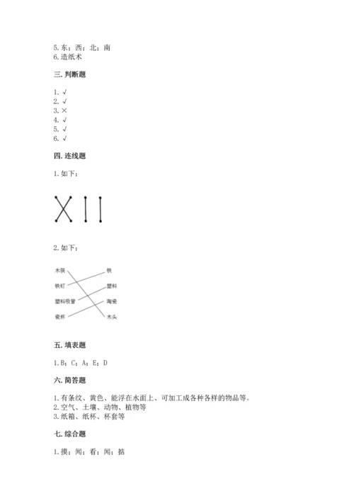 教科版二年级上册科学期末测试卷精品【精选题】.docx