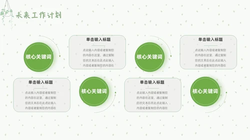 绿色简约小清新幼儿园工作汇报PPT模板