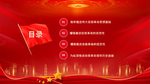 把新时代伟大自我革命推向纵深党课党支部PPT