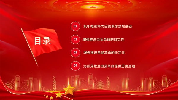 把新时代伟大自我革命推向纵深党课党支部PPT