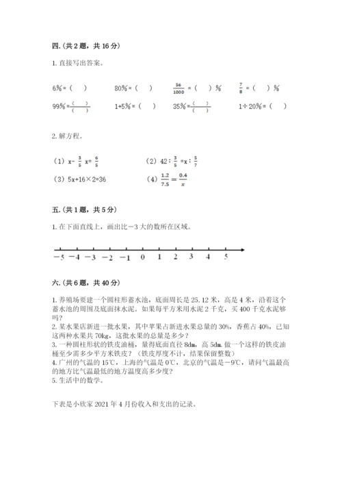 北师大版数学小升初模拟试卷附参考答案（综合卷）.docx