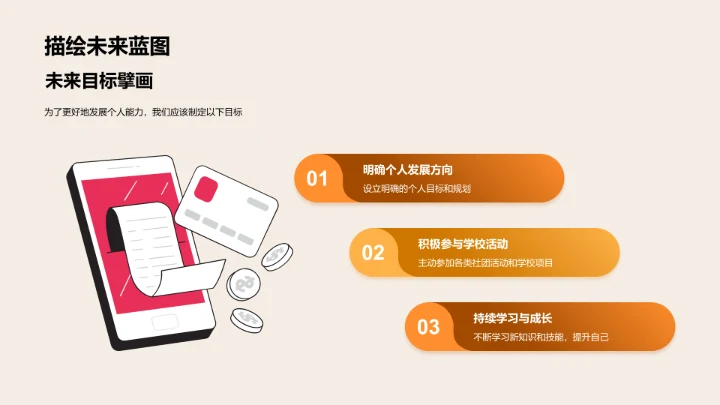 社团活动助力个人发展PPT模板