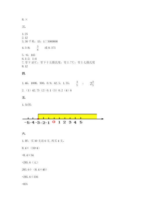 辽宁省【小升初】2023年小升初数学试卷（真题汇编）.docx