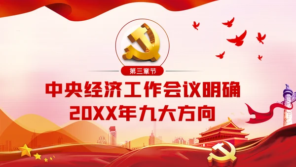 2021中央经济工作内容学习解读党建党课PPT模板