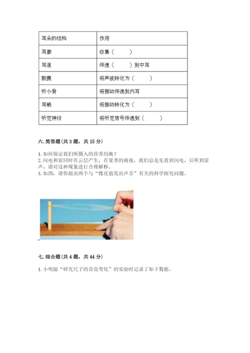 教科版四年级上册科学期末测试卷精品（夺分金卷）.docx