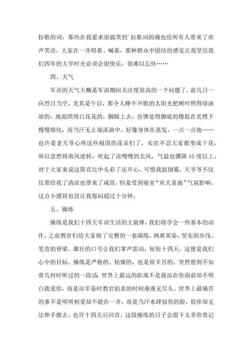 热门大学军训心得体会范文合集10篇.docx