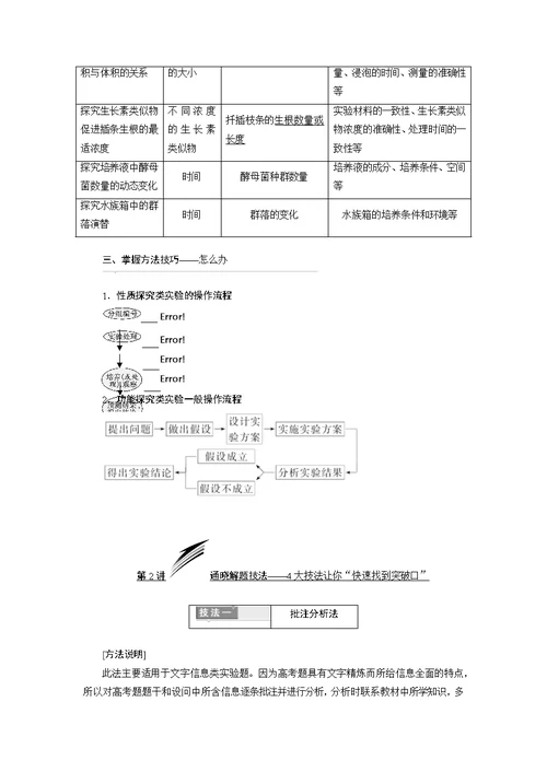 高中生物实验专题实验汇总复习