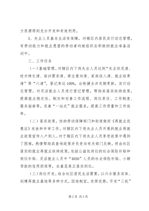 人保局就业社区创建方案.docx