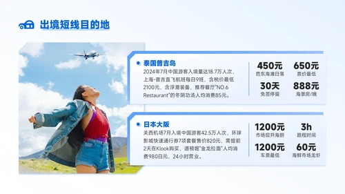 蓝色商务风8月旅游攻略暑期限定远方日记