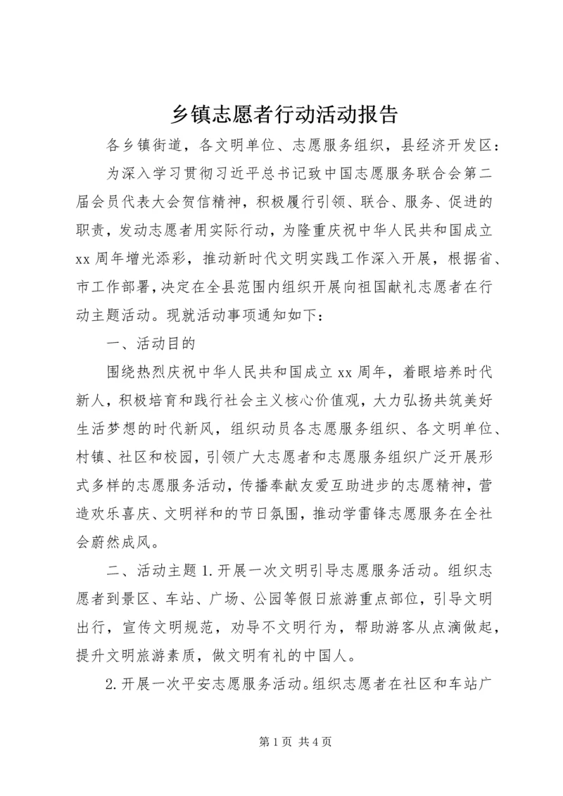 乡镇志愿者行动活动报告.docx