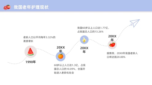 浅蓝色水彩简约插画老年健康饮食科普宣传PPT老年健康宣传周