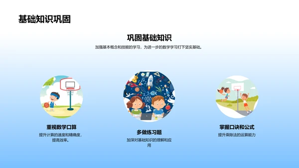 二年级数学学习PPT模板