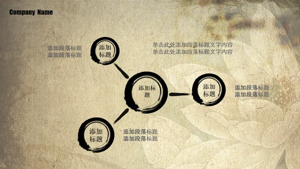 大气古典复古荷花水墨中国风PPT动态模板