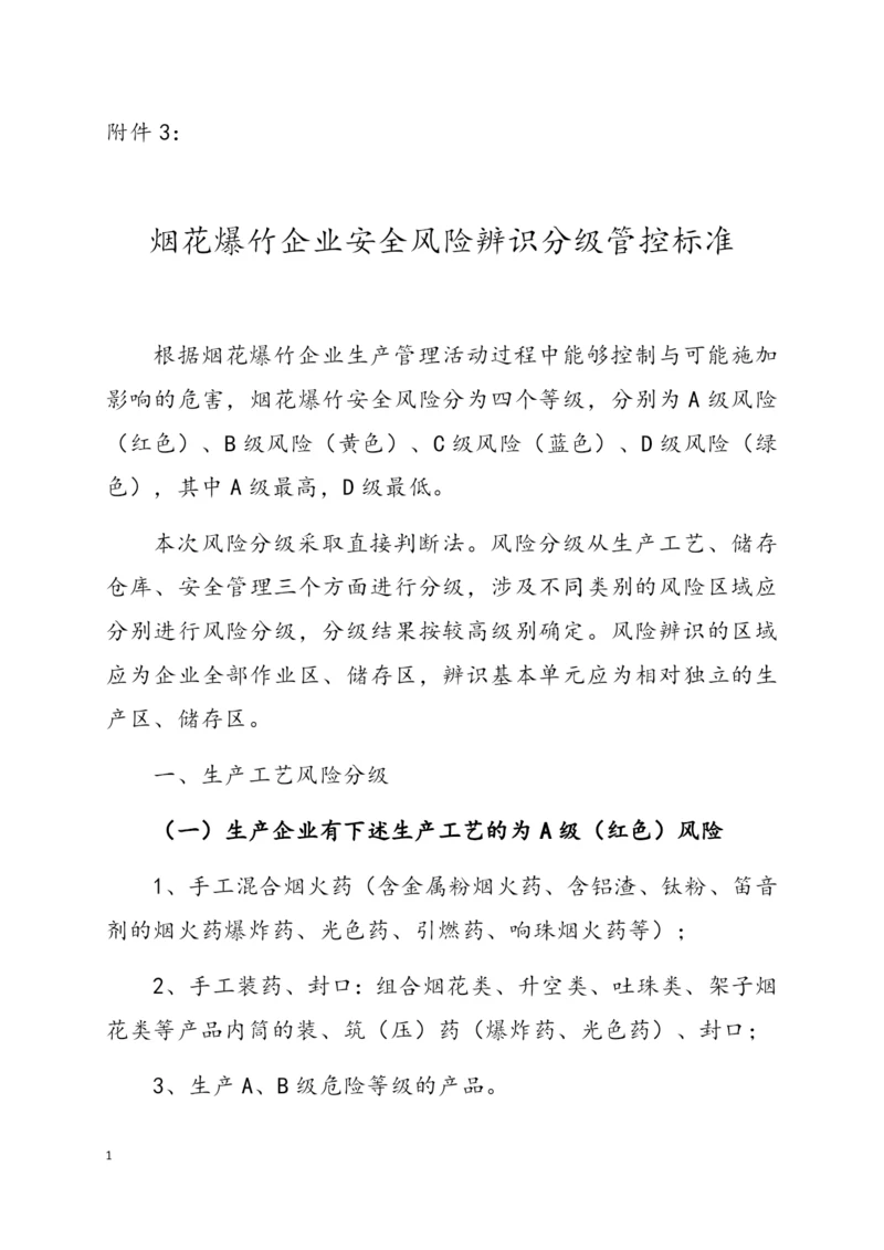 烟花爆竹企业安全风险辩识分级管控标准.docx