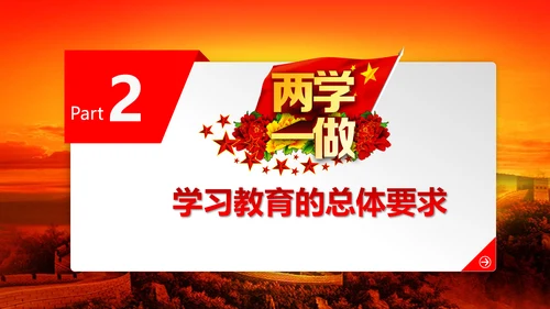 开展落实两学一做学习教育PPT模板