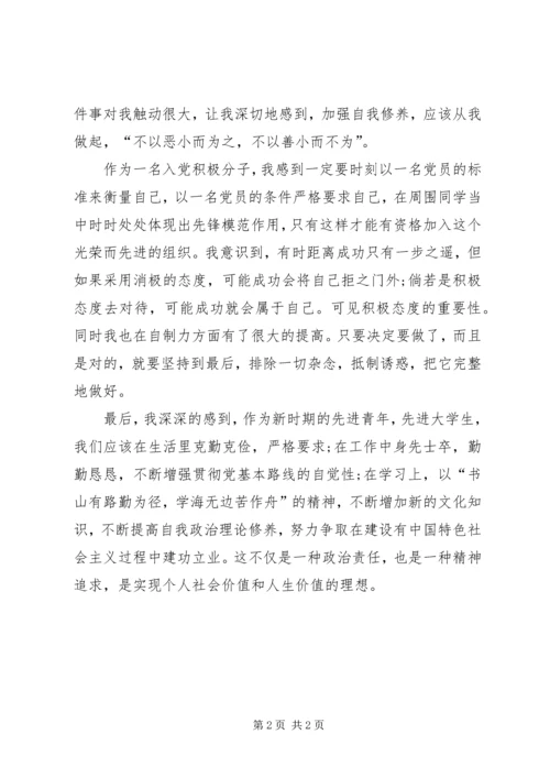 党员思想汇报某年：我的政治责任与精神追求.docx